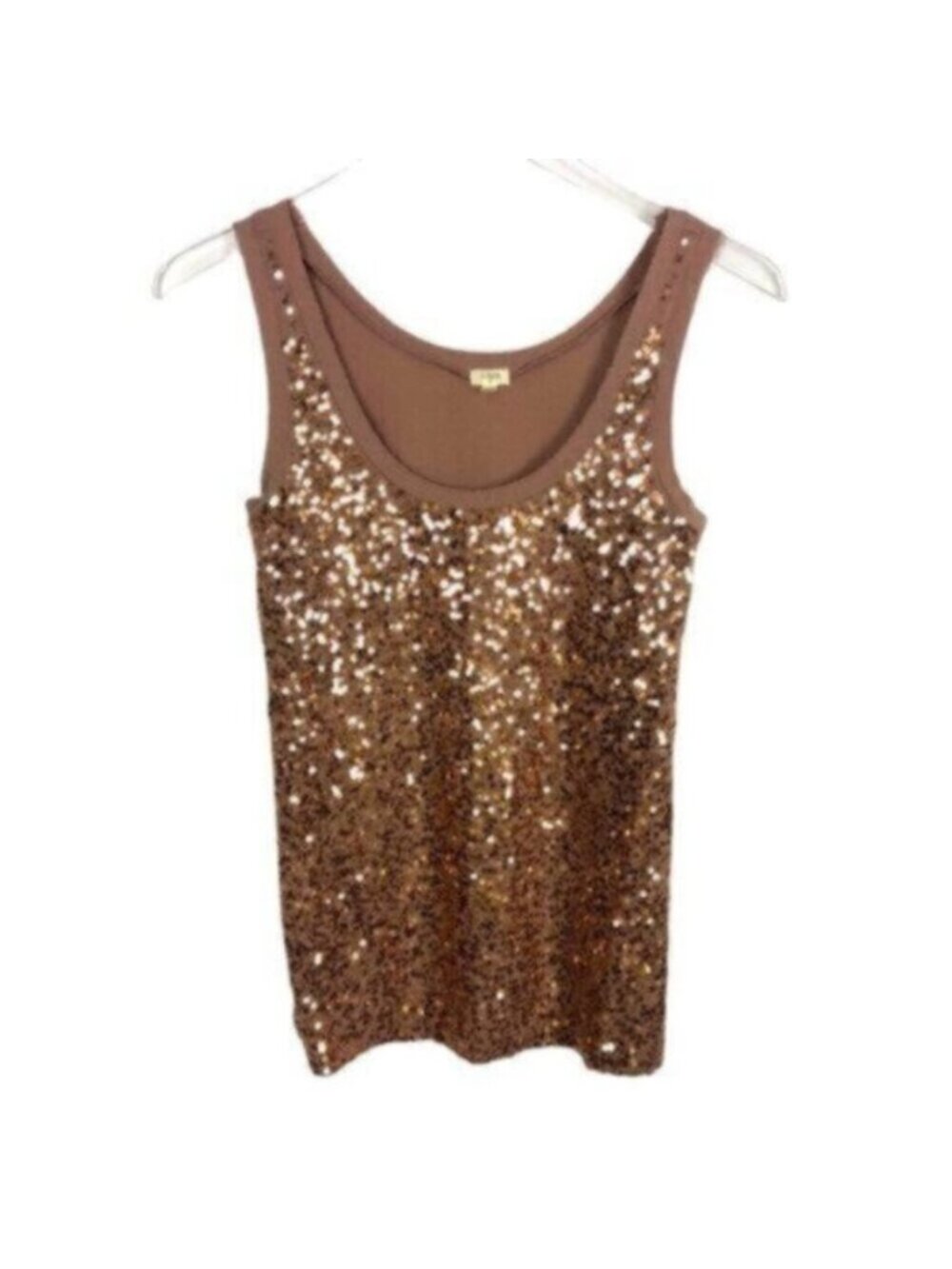 J. Crew | Women's Rose Gold Sequin Sleeveless Tank Top Size XS